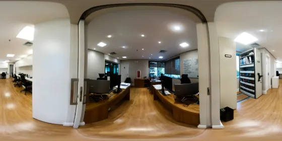 Panorama 360° — Transição entre escritórios
